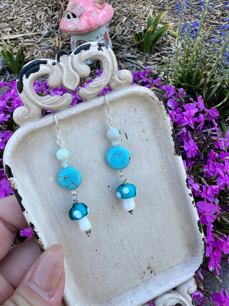 Blue Mushy Dangles
