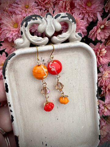 Pumpkin Patch Crystal Earrings