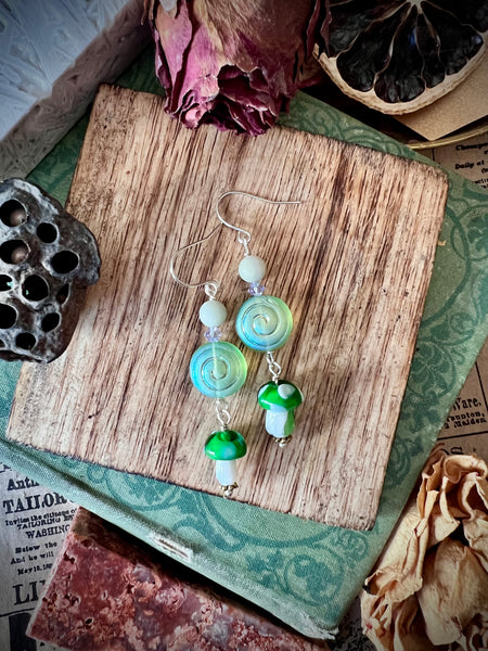 Green Mushy Dangles