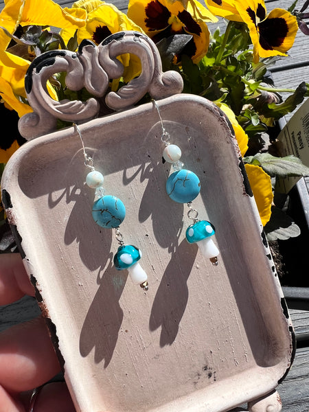 Blue Mushy Dangles