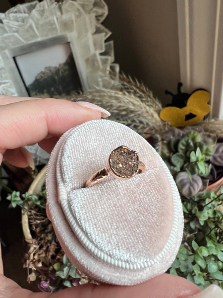 Rose Gold Plated Druzy Ring 5