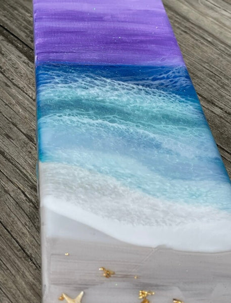 Sunset Beach Waves Wall Art
