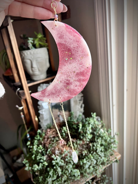 Pink Mist Moon Sun Catcher
